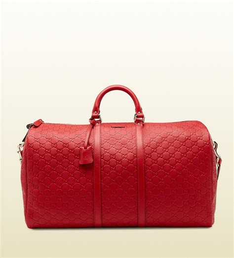 gucci duffle bag red|genuine gucci duffle bags.